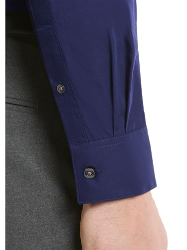Image of Van Heusen Men's Poplin Regular Fit Solid Point Collar Dress Shirt