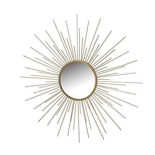 Espejo Sol Dorado de Metal y Cristal de 80x80 cm - LOLAhome