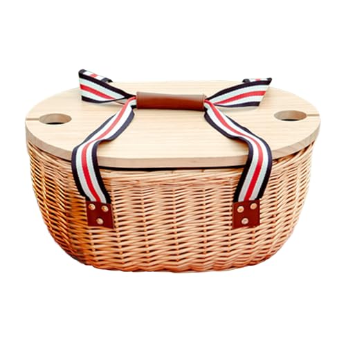 Picknickkorb, Campingausrüstung, Outdoor-Set, und Parkausrüstung, Gartenartikel, Reisezubehör, Familienpicknickzubehör, Frühlingskorb, Muttertagsgeschenk, Partyzubehör für die heiße Jahreszeit