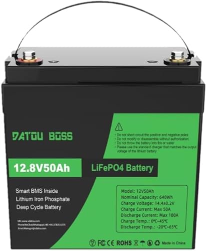 DATOUBOSS Batería Litio 12V 50Ah Batería LiFePO4,15000+ Ciclos Profundo y 50A BMS Protección,Grado A Células de la Bateria para Autocaravana,Sistema Solar,Camper,Cortadora de Césped. DATOUBOSS Batería Litio 12V 50Ah Batería LiFePO4,15000+ Ciclos Profundo y 50A BMS Protección,Grado A Células de la Bateria para Autocaravana,Sistema Solar,Camper,Cortadora de Césped.
