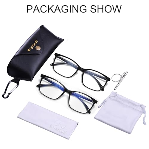 Image of Brigtlaiff Round Blue Light Blocking Glasses for Men Women, Computer Gaming TV Glasses Anti Eyestrain with Metal Frame