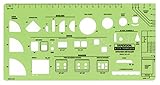 Rapidesign Kitchen Detailer Template with 1/2 Inch Scale, 1 Each (R719)