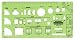 Rapidesign Kitchen Detailer Template with 1/2 Inch Scale, 1 Each (R719)