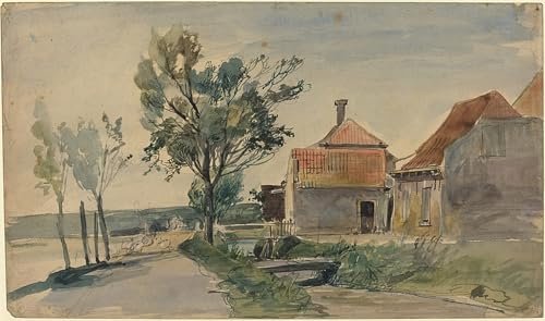 Tableau décoration un ruisseau qui coule de Johan Barthold Jongkind poster en toile