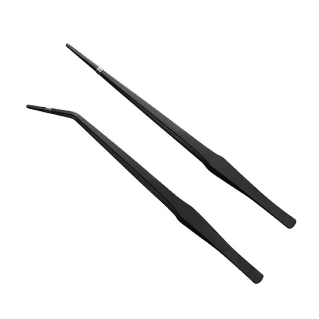 Pinzette Acciaio Inox Per Acquario - 2 Pezzi Con Punta In Gomma Per Rettili E Piante Acquatiche