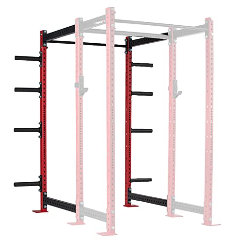 Titan Fitness T-3 Series Red Tall 24in Depth Power Rack Extension Kit