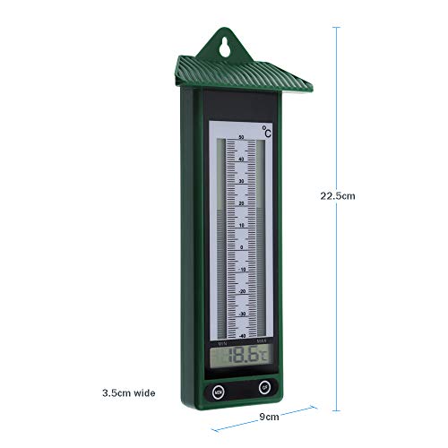 Digital Greenhouse Thermometer - Max Min Thermometer to Measure Maximum ...
