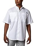 Columbia Men's PFG Tamiami II Short Sleeve Shirt,White, Small