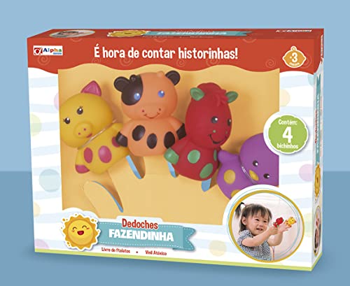 Alpha brinquedos Dedoche fazendinha com 4 figuras, Multicor