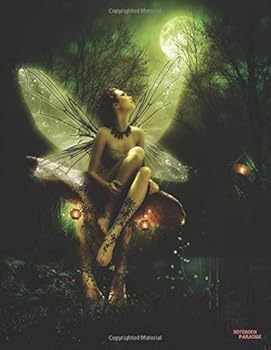 Paperback Notebook Paradise: Fairy Notebook Notepad Journal Diary or Composition Book Blank 100 Pages 8.5x11 Moon Gazing Fairy Book