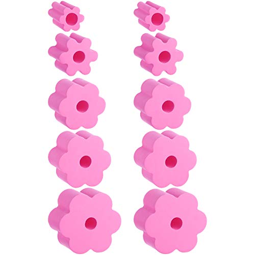10 Pieces Cup Turner Foam Cup Turner Inserts Accessories Cup Tumbler Foam Insert Cup Spinner Sponge for Cups Water Bottles (Pink, 1.57/2.44/2.83/3.18/3.74 Inch Diameter)