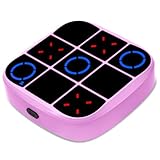 Tic-Tac-Toe Bolt Game, 4-in-1 Handheld Puzzle Games Console, Electronic Tic-Tac-Toe Game for Educational and Memory Growth, Portable Travel Games for Car Ride, Board Games for Kids and Adults (Pink)