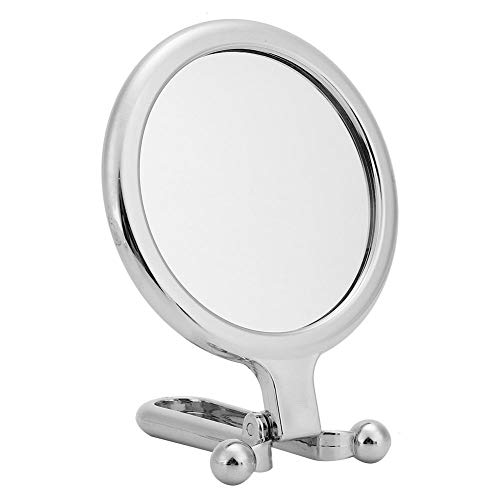Espejo de Maquillaje Plegable Portátil Doble Cara 10x Plata
