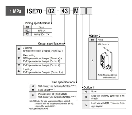 Pressostat numerique ISE70 avec double affichage digital et haute precision