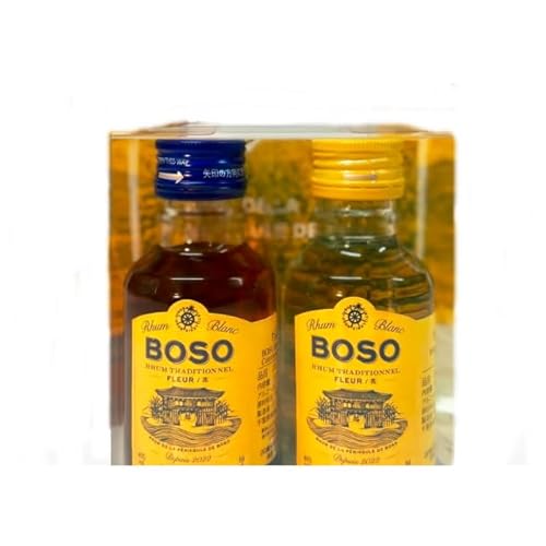 yiV[[ BOSO Rhum blanc Fleur -- mini bottle set (6)