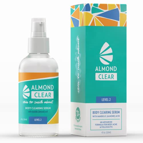 Body Clearing Serum, Level 2 - Advanced formula for severe body acne, folliculitis- back, butt, chest, thighs, shoulders - mandelic acid - naturally antibacterial/antifungal, 1 fl oz (4 oz)