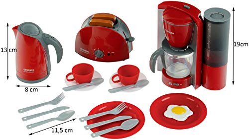 Theo Klein 7101 Miele Küche Wave Spicy, Multicolor & 9564 Bosch Frühstücksset I Küchen-Set bestehend aus Toaster… – Bild 7