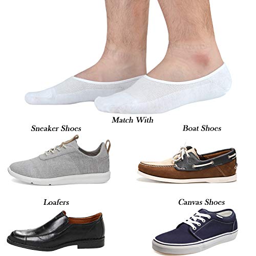 Jormatt Genuine Mens No Show Socks,Loafer Sneakers Low Cut Cotton Socks With Non Slip Grips