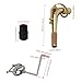 Yibuy Brass Alto Elbow Bend Neck with Sax End Plug and Band Clamp-On Holder