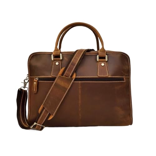 Genuine Leather Luggage Briefcases Laptop Bags Mens Handbags Carrying Cases Messenger Shoulder Bags