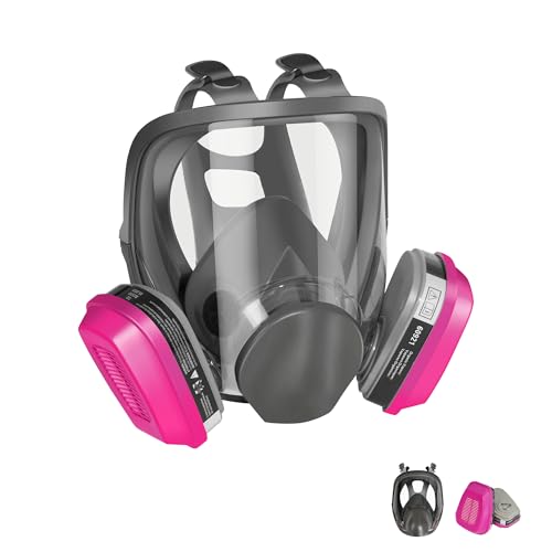 416OzlT25gL. SL500 SLJHL Full Face Gas Respirator Mask with 60921 Filters - Ideal for Protection Against Gases Dust Organic Vapors Spray Sanding welding 6800