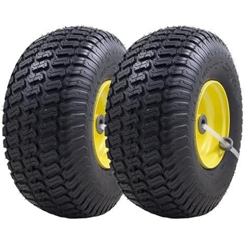 MARASTAR 21425 15x6.00-6 Tire and Wheel Assembly, Replacement Riding Lawn Mower Front Tires Compatible with 100 and 300 Series John Deere Riding Mowers, 2 pack Cover
