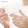 ELBLUVF 925 Sterling Silver Elephant Animal Lucky Ring Jewelry Bridesmaid Gift Favor (6.5)