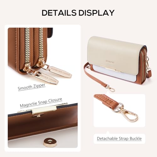 Image of Roulens Small Crossbody Bag for Women,Cell Phone Purse Women's Shoulder Handbags Wallet Purse with Credit Card Slots