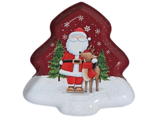 Kaemingk Dekoteller in Tannenbaumform 25x25,9cm Metall - mit...