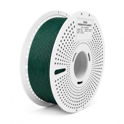 Image of 3IDEA PETG Sparkle 3D Printer Green Filament 1.75mm, 1KG with Reusable Spool, Dimensional Accuracy ±0.02mm, Premium PETG for Strong, Smooth & Durable Prints