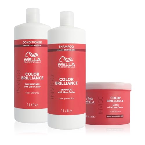 Shampoing Invigo Color Brilliance Wella pour cheveux colorés épais et masque éclat