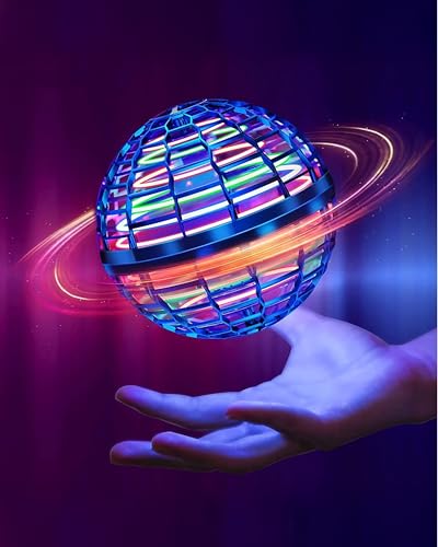 Galaxy Ball 2026 Flying Orb Toy Hand Controlled Drone Ball, Boomerang Hover Ball Toy LED Lights, USB...