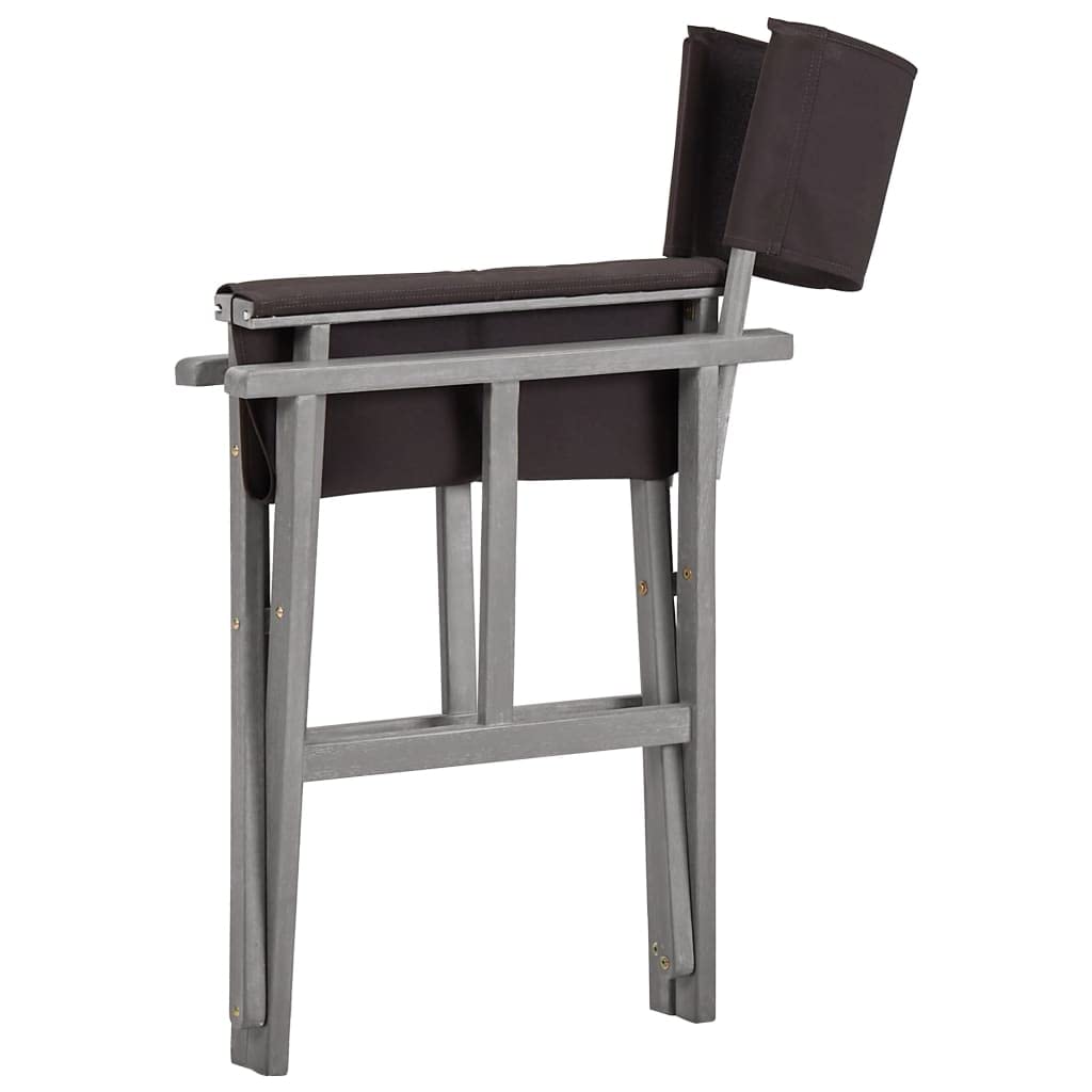 Set di 2 sedie da regista in legno massiccio di acacia, pieghevoli, per esterni, balcone e giardino, 55 x 56 x 88 cm, comode sedie da terrazza