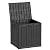 Yardgrace 35 Gallon Waterproof Large Resin Deck Box Indoor/Outdoor Lockable Storage Container and Seating for Garden, Pool, and Patio (35 Gallon, Black)