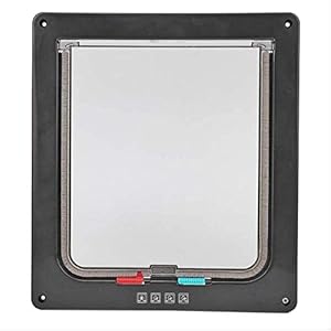 Huisdierluik Kattenluik Hondenluik 4-weg afsluitbaar Hond Kat Veiligheidsklep Deur Kitten Puppy Huisdieren Plastic poort voor hond Kat Producten Xl Wit (Kleur: Zwart, Maat: L)