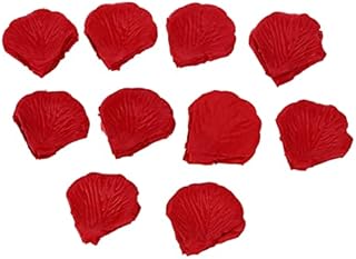 JANEMO 1000 Pcs Artificial Rose Petals Flowers Confetti, Reuseable Multifunction Red Rose Petals for Bedroom, Ideal for Wedding, Valentine's Day and Proposing Decoration