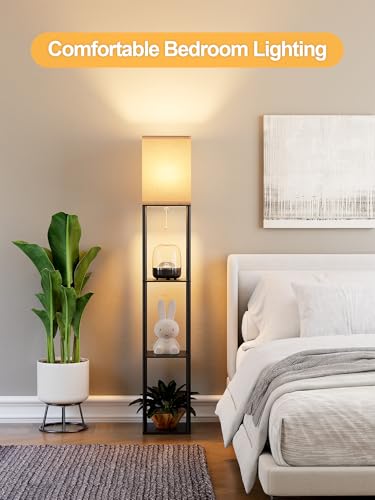 25% Off PARTPHONER Floor Lamp with Shelves for Living Room - Image 7