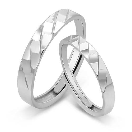 Bagues de couple Meissa en argent 925 pour célébrer votre amour