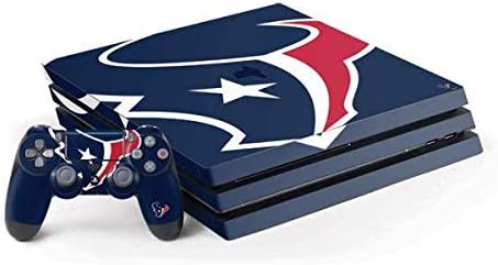 Skinit Decal Gaming Skin Compatible with PS4 Pro Console and Controller Bundle - Officially Licensed NFL Houston Texans Large Logo Design