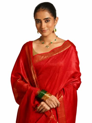Charkha Silk gold bhagalpuri silk saree – image 3