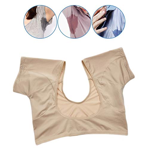 G&F Ascellare Gilet Assorbente Sudore Protezione Scudo Assorbente Cura Ascelle per Donne Signora (Color : Skin - Milk, Size : M)