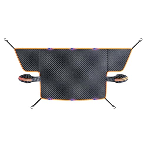 Couverture de pare-brise voiture bâche hiver anti-givre noire et orange