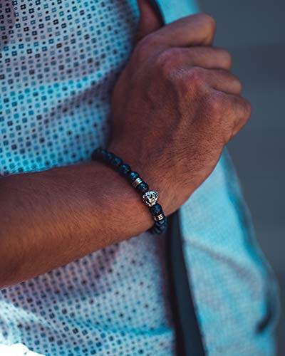 Obelizk Lion Series Bracciale da Uomo con Testa di...