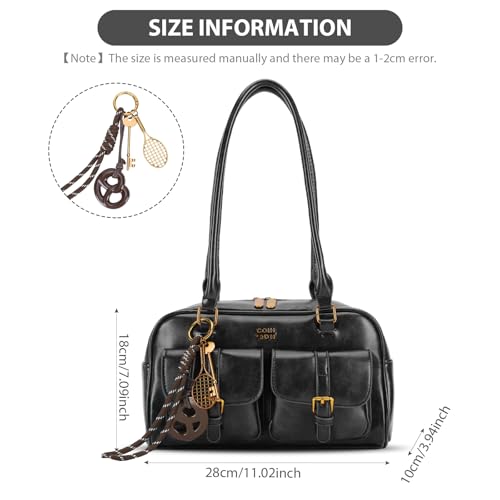 Shoulder Bag Purses for Women Y2k Shoulder Handbags Multiple Pockets Retro Trendy Designer Underarm Purse - Image 6