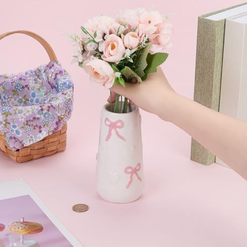 Jarrón decorativo para mesa con lazo en relieve que adorna estancias 4