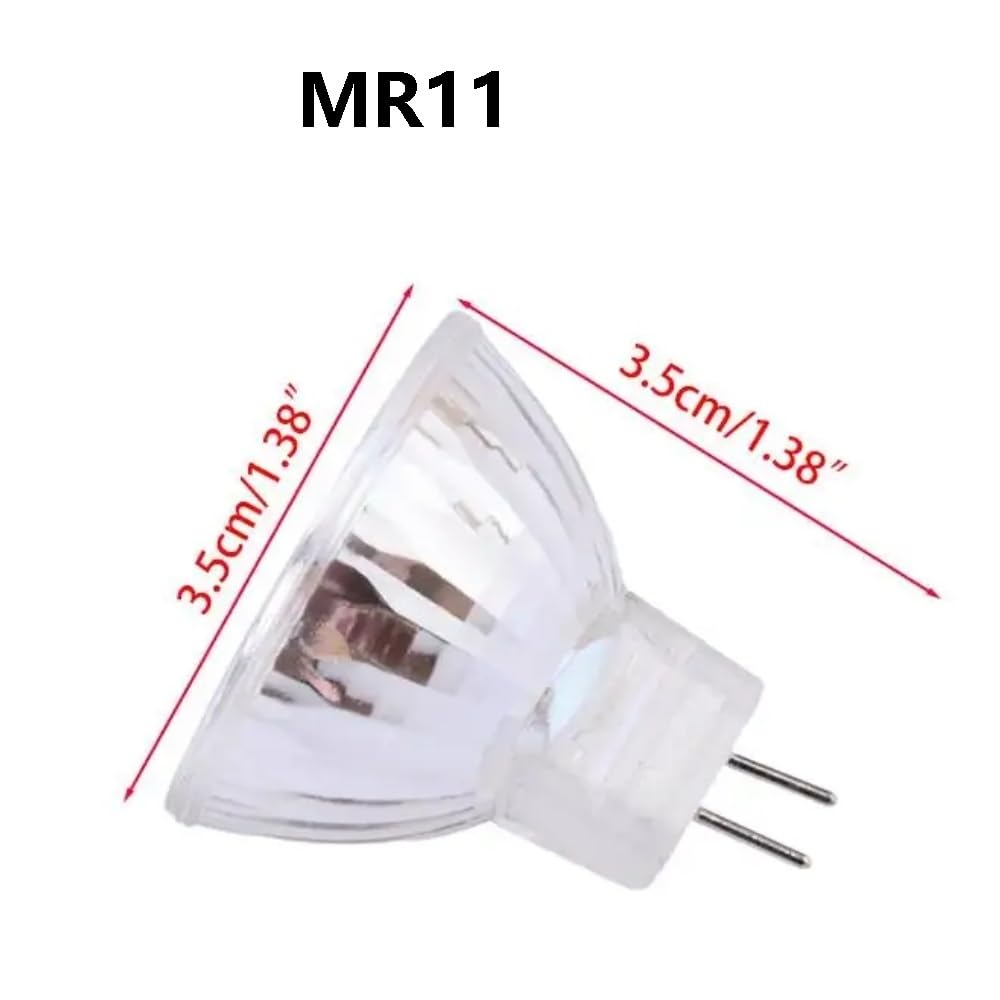 BLOMDE MR11 Halogenlampe 24 V, 20 W, 35 W, 50 W, G4-Stiftsockel, 2700 K warmweiß, dimmbar, geeignet für die Heimbeleuchtung. (20 Stück/24 V 50 W)