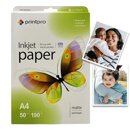 Fotopapier Printpro von Colorway matt 190g/m² 50 Blatt A4 Sofort...