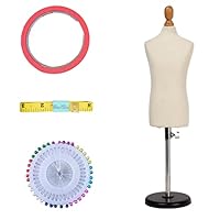 Parfumfloral Schaufensterpuppe für männliche Kleidung (Nicht volle Körperhöhe 25,4 cm zum Nähen, 1/4-Größe, weibliche Schneiderpuppe für Musterherstellung, vollständig ansteckbare Schaufensterpuppe