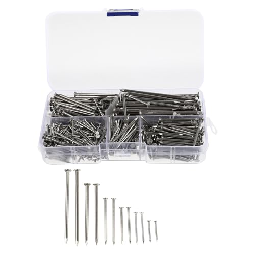 Kit de clavos de acero inoxidable, 460 piezas, 0,5-2,5 pulgadas