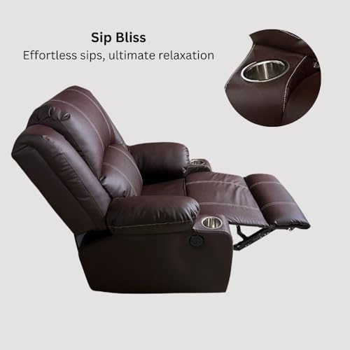 Image of Lofty Dreams Automatic Recliner Sofa 1 Seater - Luxurious Design, Plush Support, Durable Build, and 5-Year Warranty for Ultimate Comfort